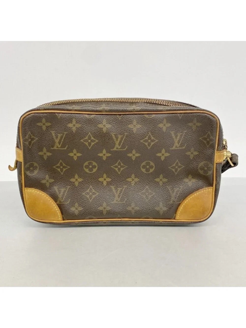 Louis Vuitton Clutch Monogram Marly Dragonne GM Brown